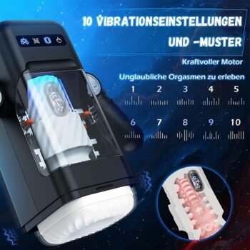 Electric Masturbator with 10 Telescopic Functions