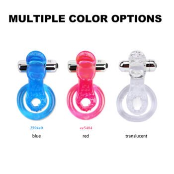 Jolt Dual Rings Vibe Tongue Style Delay Ejaculation