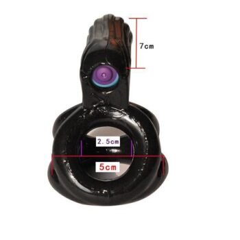 Kairo Cock And Ball Ring Cage With Bullet Vibrator Clitoral Stimulator3
