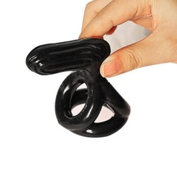Kairo Cock And Ball Ring Cage With Bullet Vibrator Clitoral Stimulator3