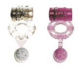 Zenith Silicone Delay Pink Massage Vibration Cock Ring