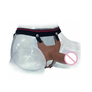 Kings Silicone Strap-On Hollow Dildo Brown Color